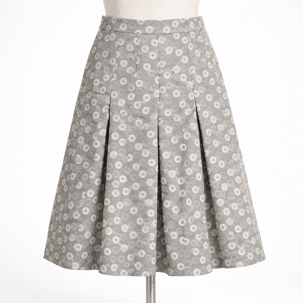 Vintage Elemente Clemente Pleated Midi Skirt Gray S Preppy Classic Old Money